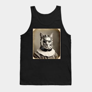 cat with hockey mask Christmas Tank Top